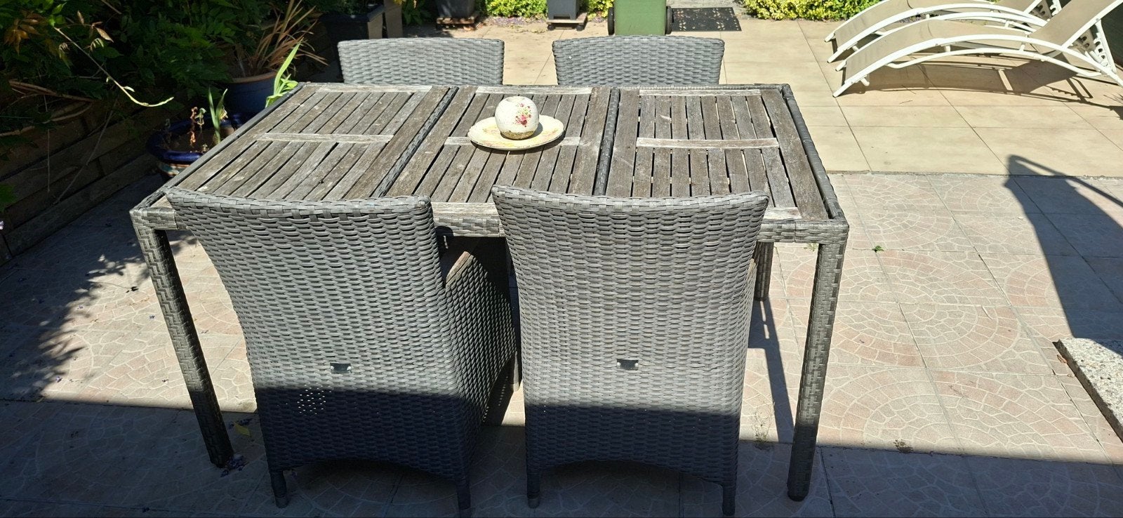 tuintafel met 4 stoelen, Ophalen