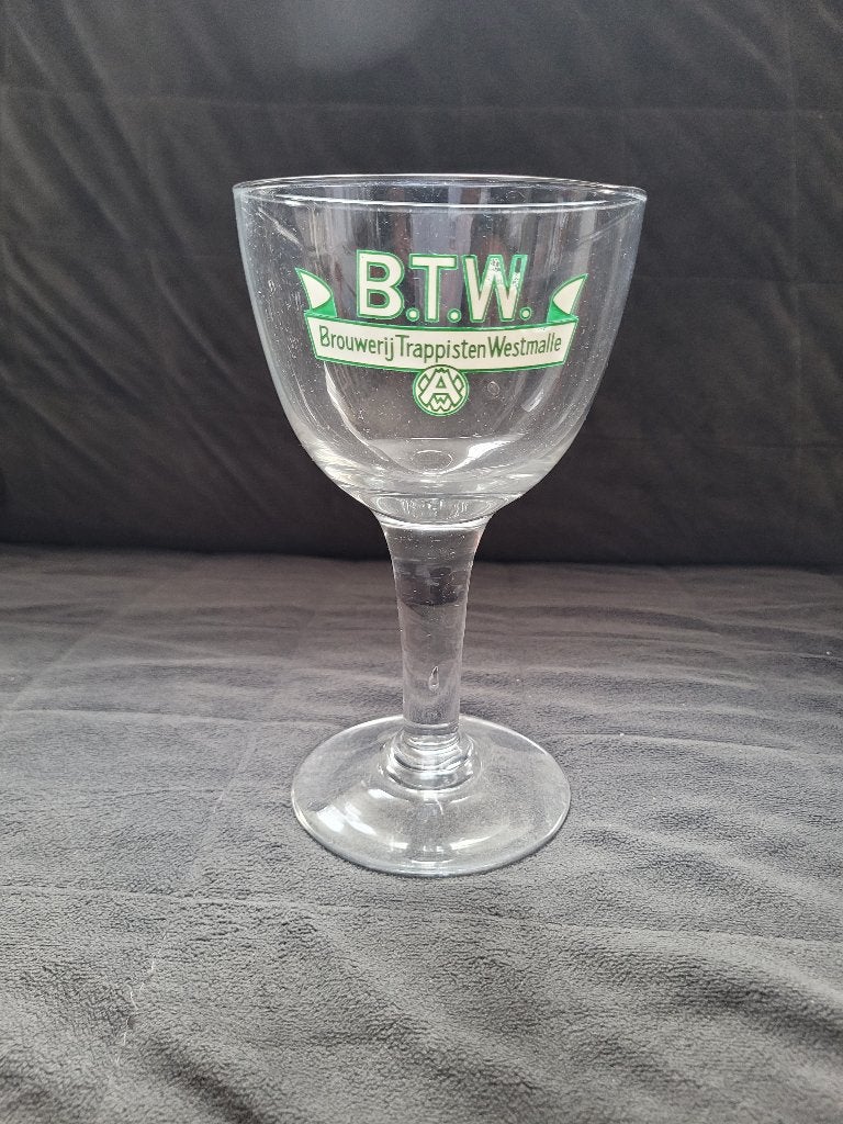 BTW Brouwerij Trappisten Westmalle bierglas, Ophalen of Verzenden, Gebruikt, Glas of Glazen, Overige merken