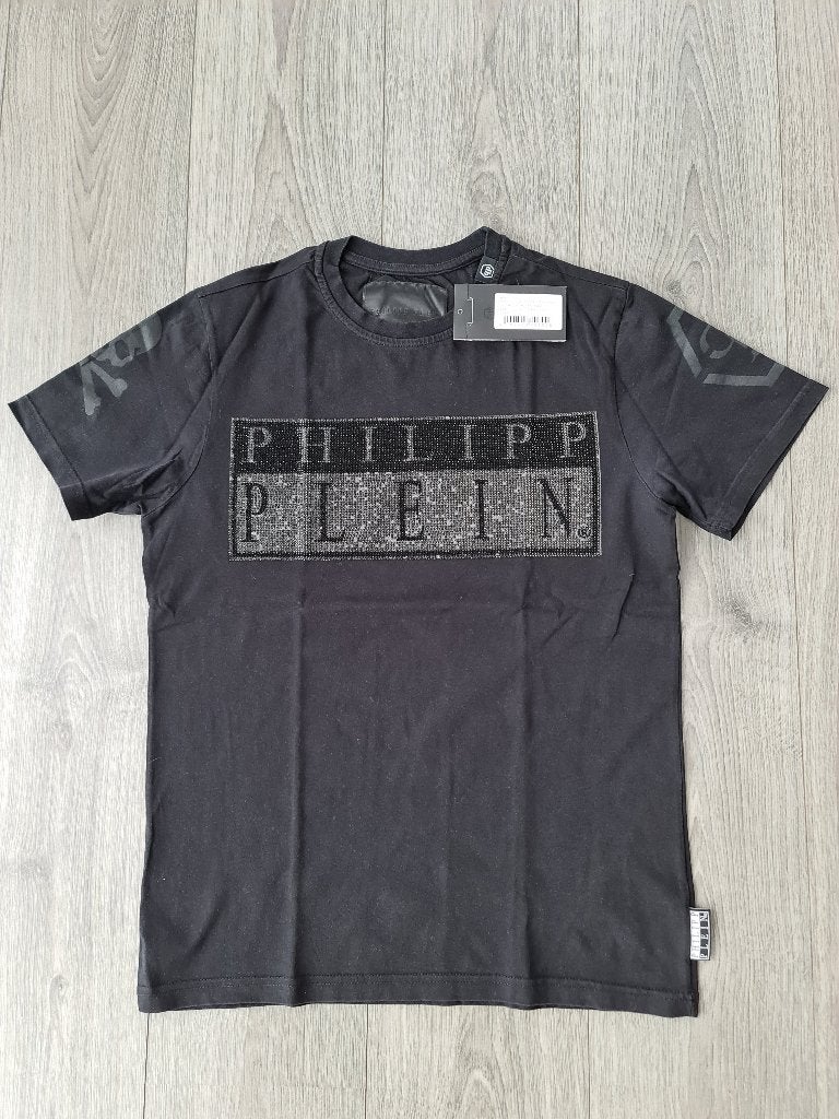 100% ORIGINEEL Philipp Plein "Blade" T-shirt maat L, Enlèvement ou Envoi, Philipp Plein, Noir, Taille 52/54 (L)