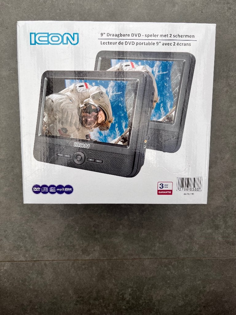 Draagbare DVD-speler met 2 schermen, Draagbaar, Zo goed als nieuw, Ophalen, Overige merken