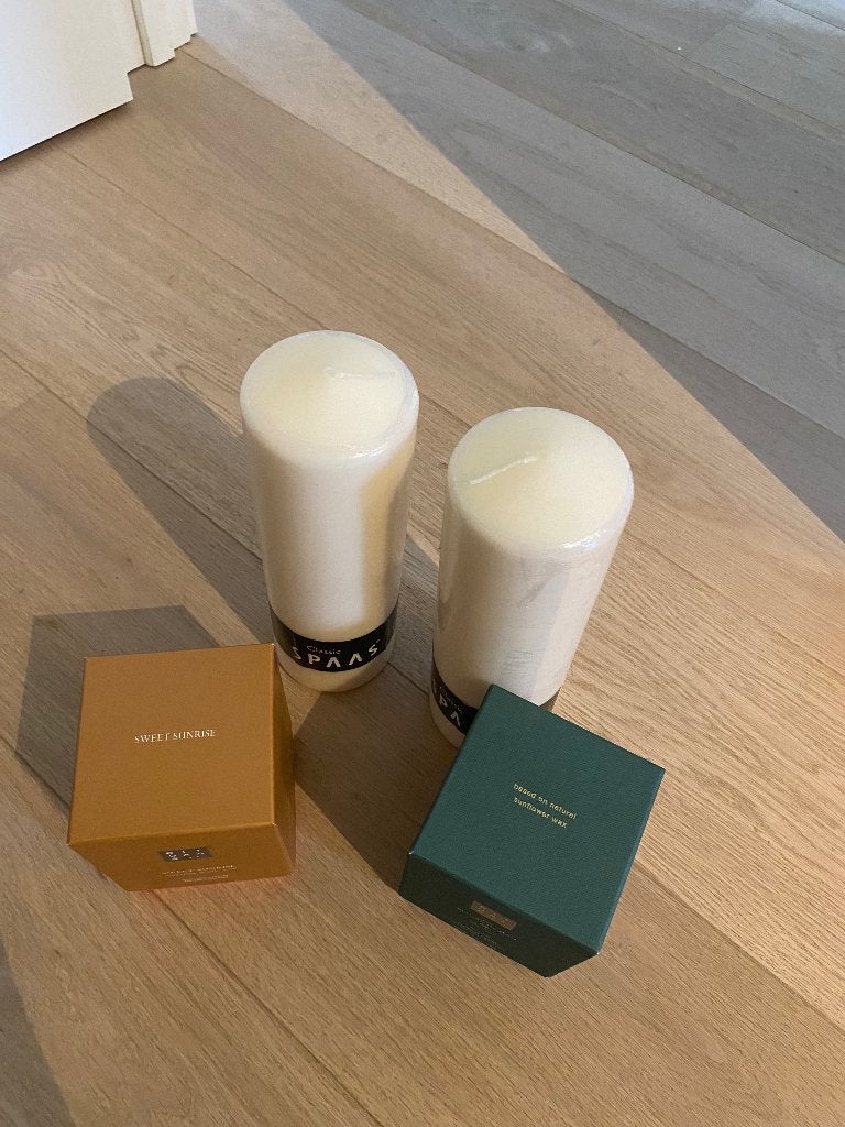 Set nieuwe kaarsen van Spaas en Rituals, Huis en Inrichting, Ophalen, Wit, Rituals, Kaars
