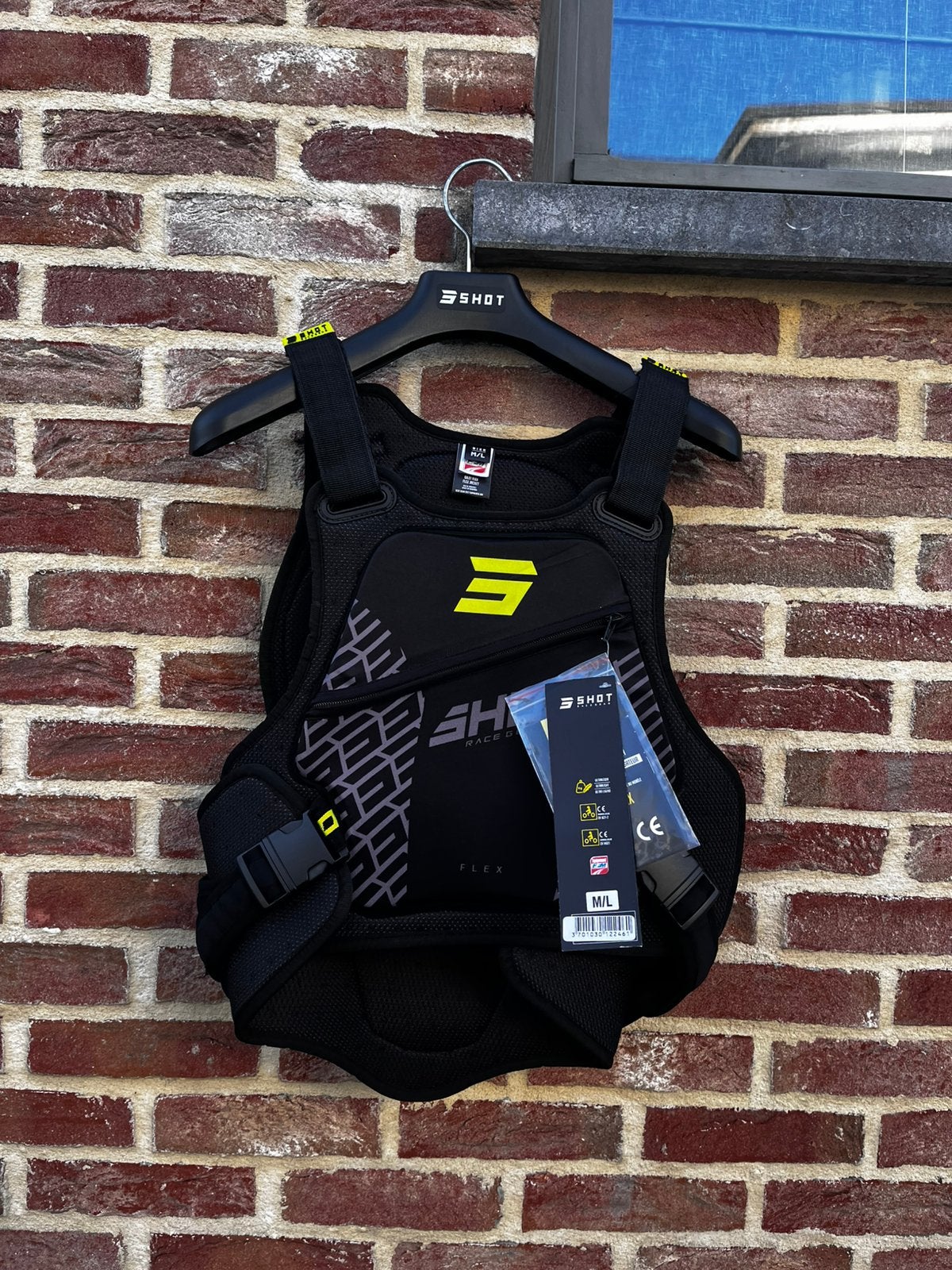Shot Race Gear Flex Bodyprotector M/L | Nieuwstaat, Motoren, Kleding | Motorkleding, Ophalen of Verzenden, Nieuw met kaartje, Heren