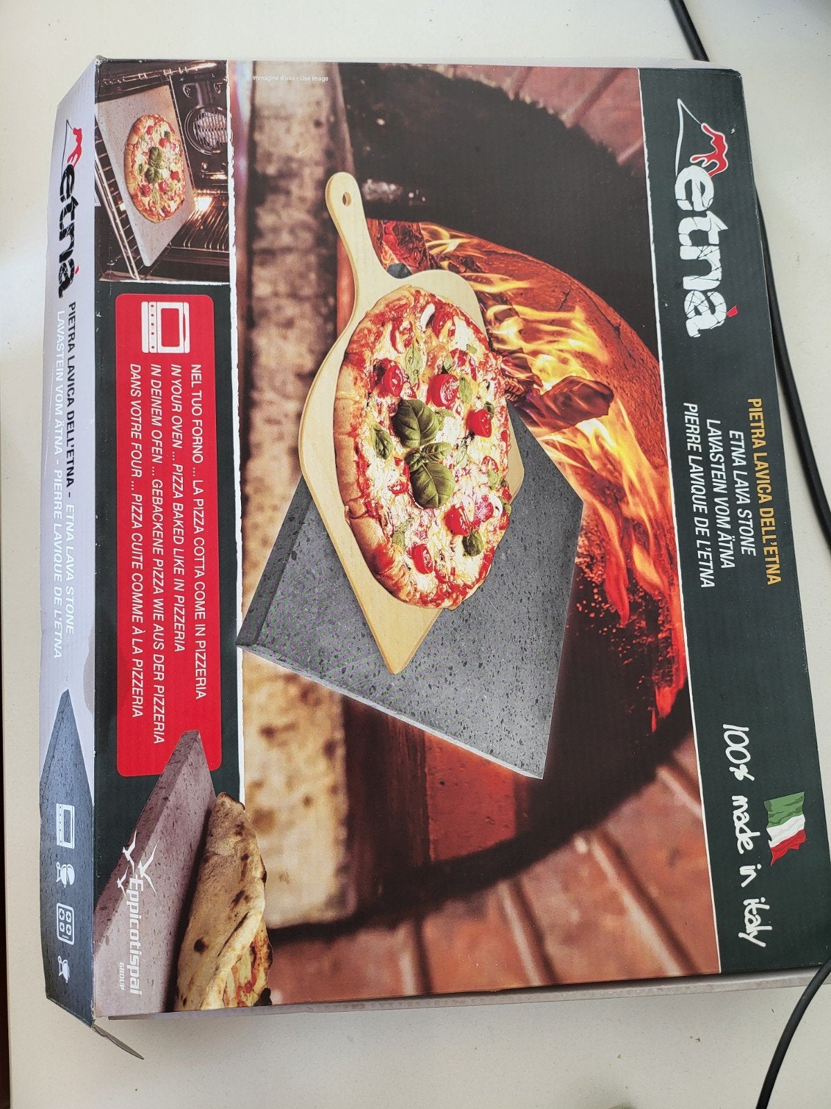 Lavasteen voor bakken van pizza's  (merk Eppicotispai ETNA), Ophalen