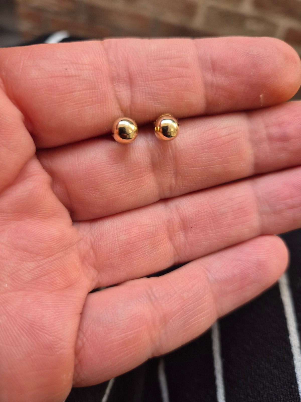 Prachtige goudkleurige zilveren bolletjes oorbellen 925, Ophalen of Verzenden