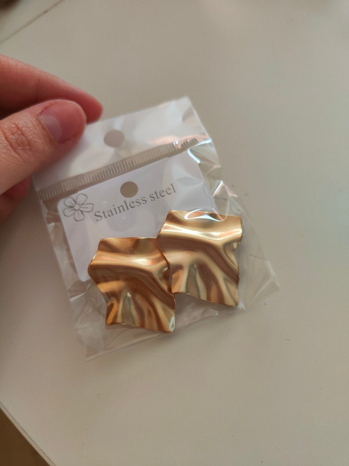 boucles d'oreilles en acier inoxydable