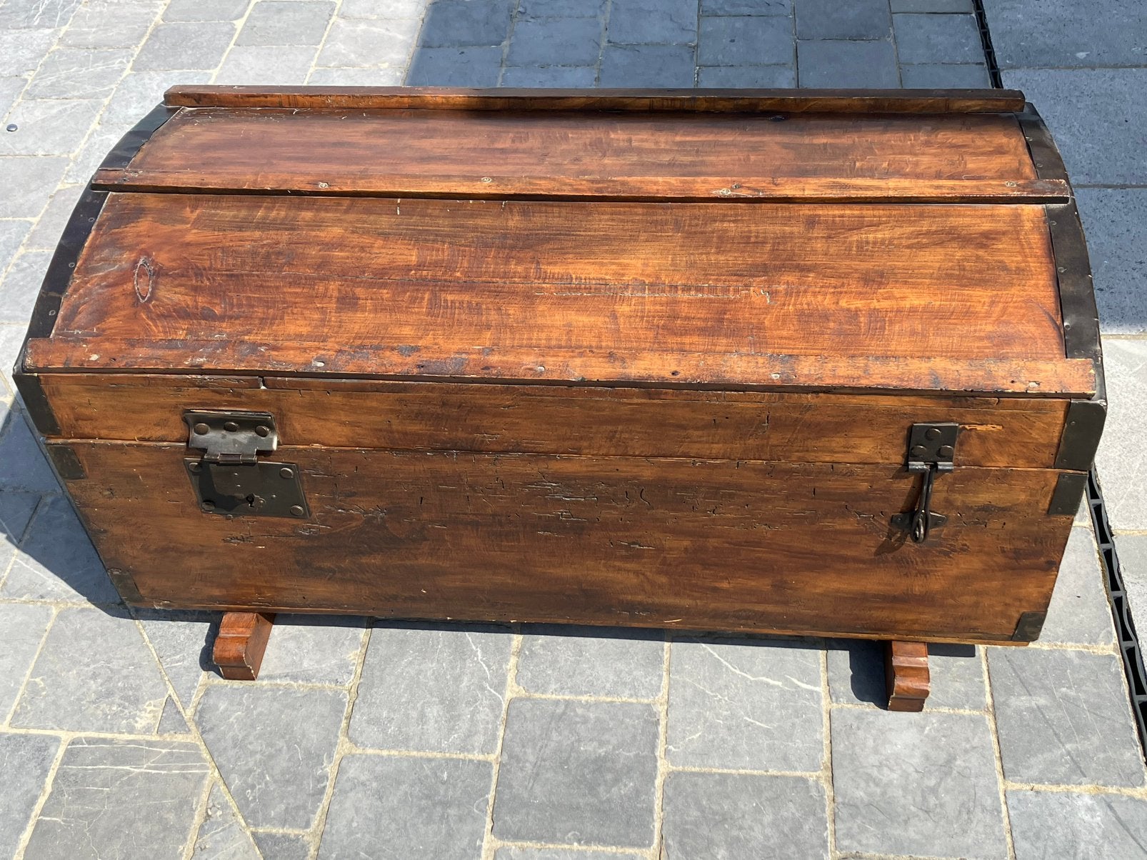 Coffret en bois ancien., Enlèvement, Utilisé, Autres essences de bois