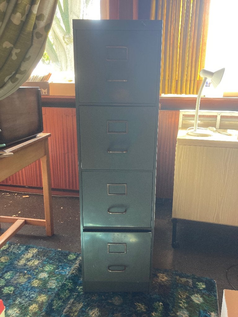 Vintage archiefkast ️, Huis en Inrichting, Kasten | Roldeurkasten en Archiefkasten, Ophalen, Minder dan 50 cm, Gebruikt, 75 cm of meer