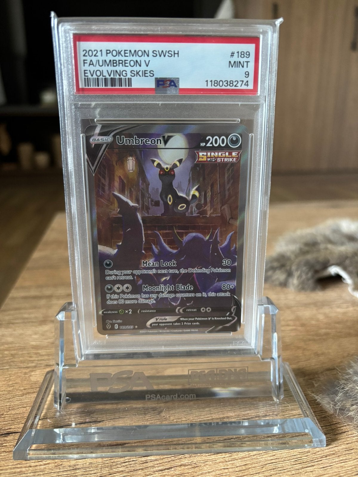 Umbreon V Evolving Skies PSA 9, Enlèvement ou Envoi, Neuf, Cartes en vrac, Foil