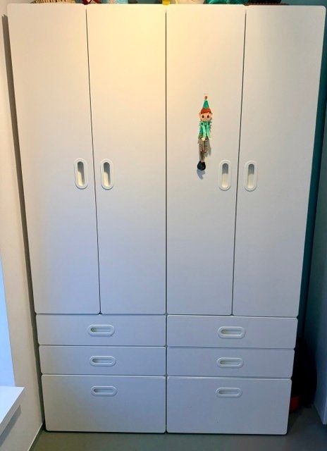 Grande armoire enfant IKEA SMÅSTAD / PLATSA, Teck, Comme neuf, Avec tiroir(s), 50 à 75 cm