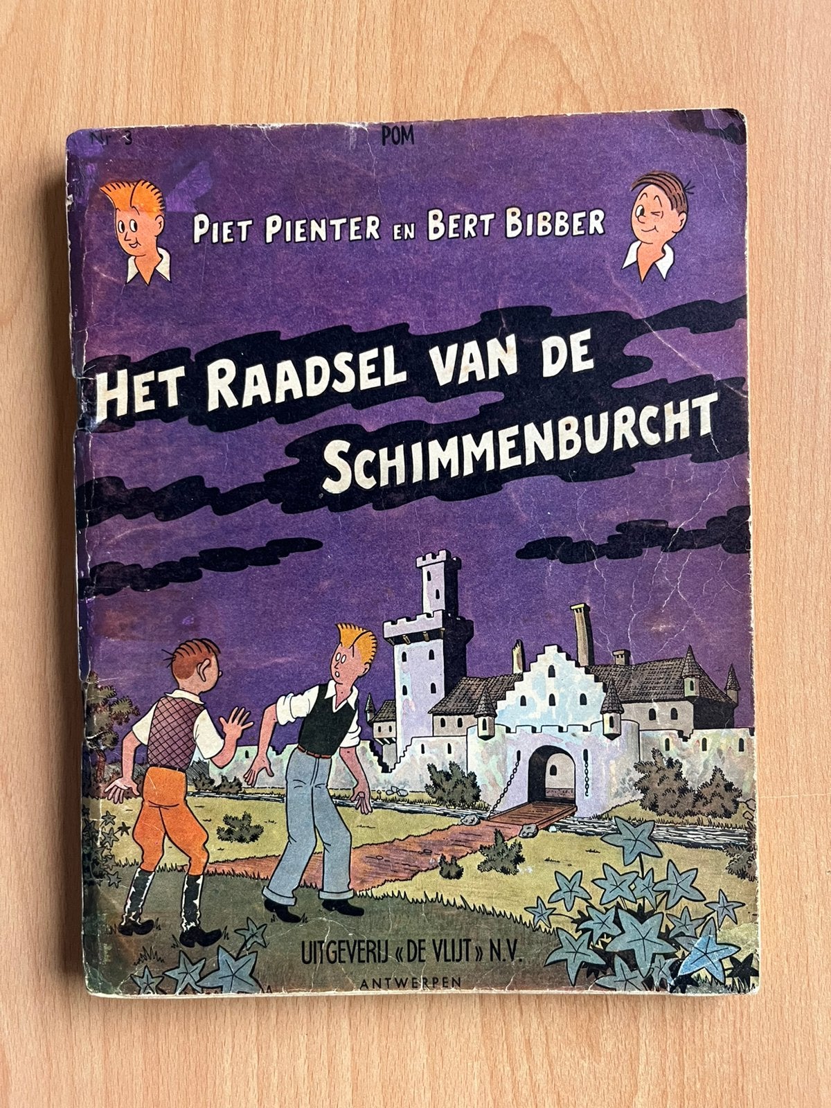 Piet Pienter en Bert Bibber:Het Raadsel vd Schimmenburcht, Eén stripboek, Ophalen of Verzenden, Gelezen