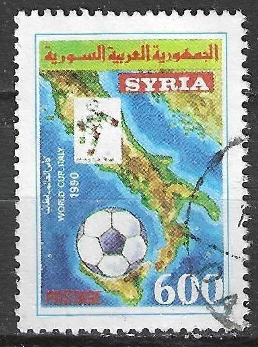 Syrie 1990 - Yvert 895 - Coupe du monde de footbll en  (ST), Envoi, Affranchi