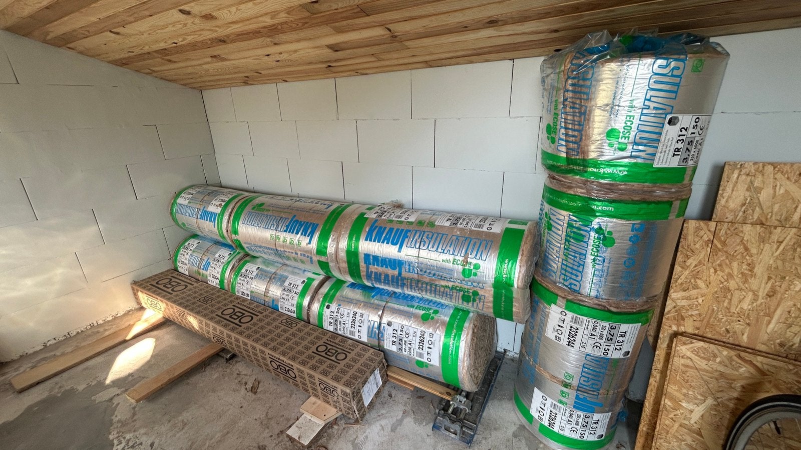 Knauf TR312 Glaswol Isolatie 150mm Alu-Kraft Dakisolatie, Ophalen, Zo goed als nieuw, Glaswol, Dakisolatie