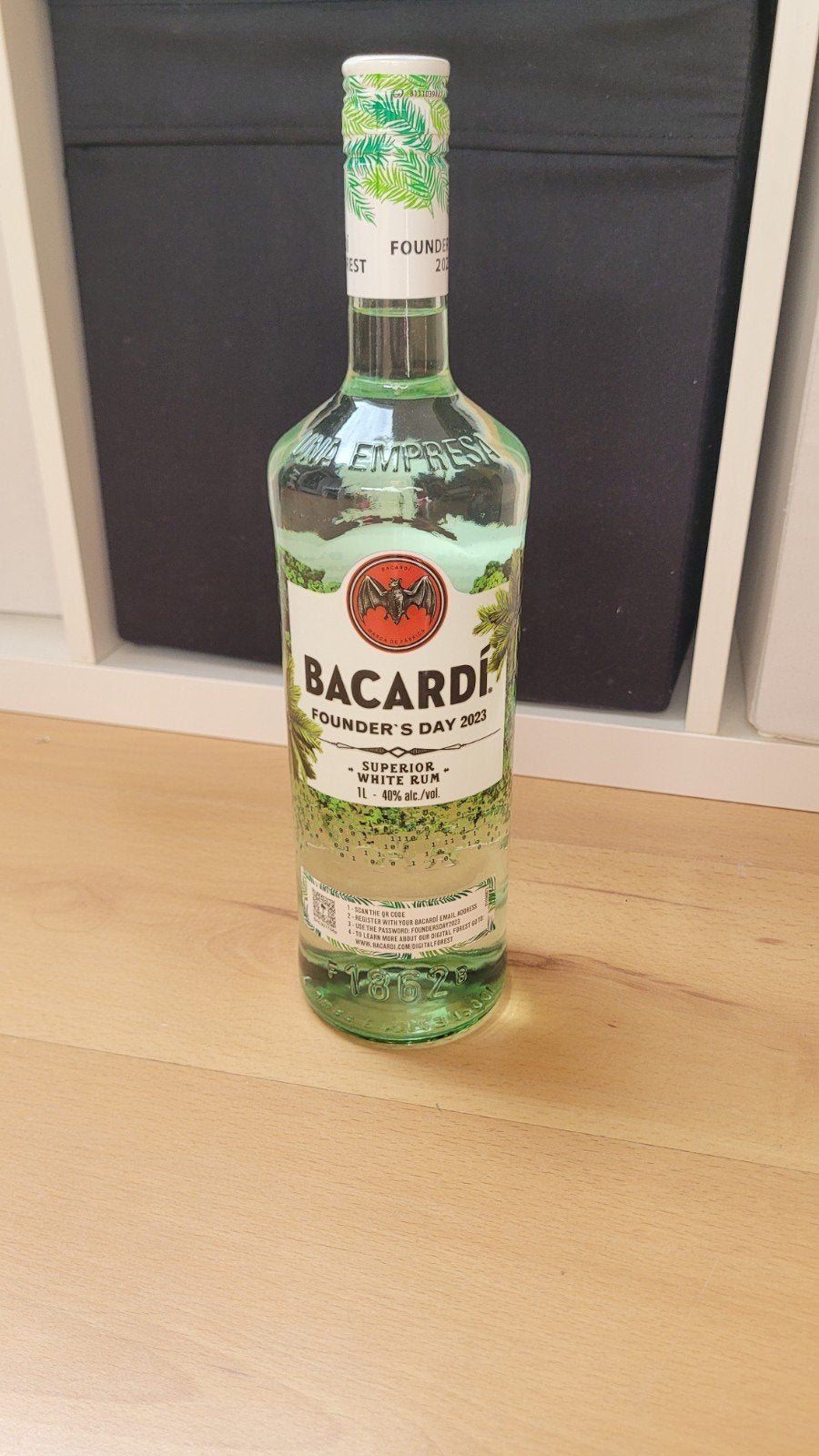 Bacardi Foundersday 2023 Digital Forrest rum fles, Ophalen of Verzenden, Vol