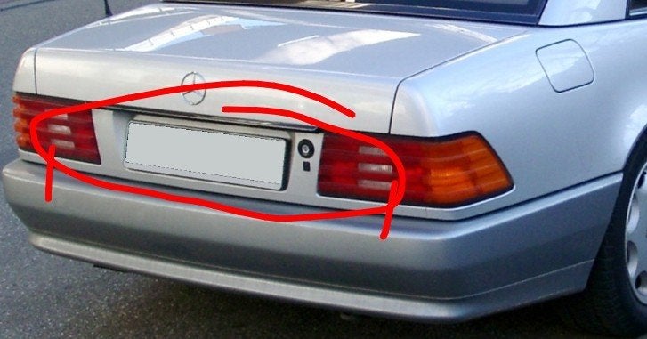 Mercedes R129 plaatwerk EU nummerplaat ideaal voor ombouw US, Auto-onderdelen, Carrosserie, Voor, Ophalen of Verzenden