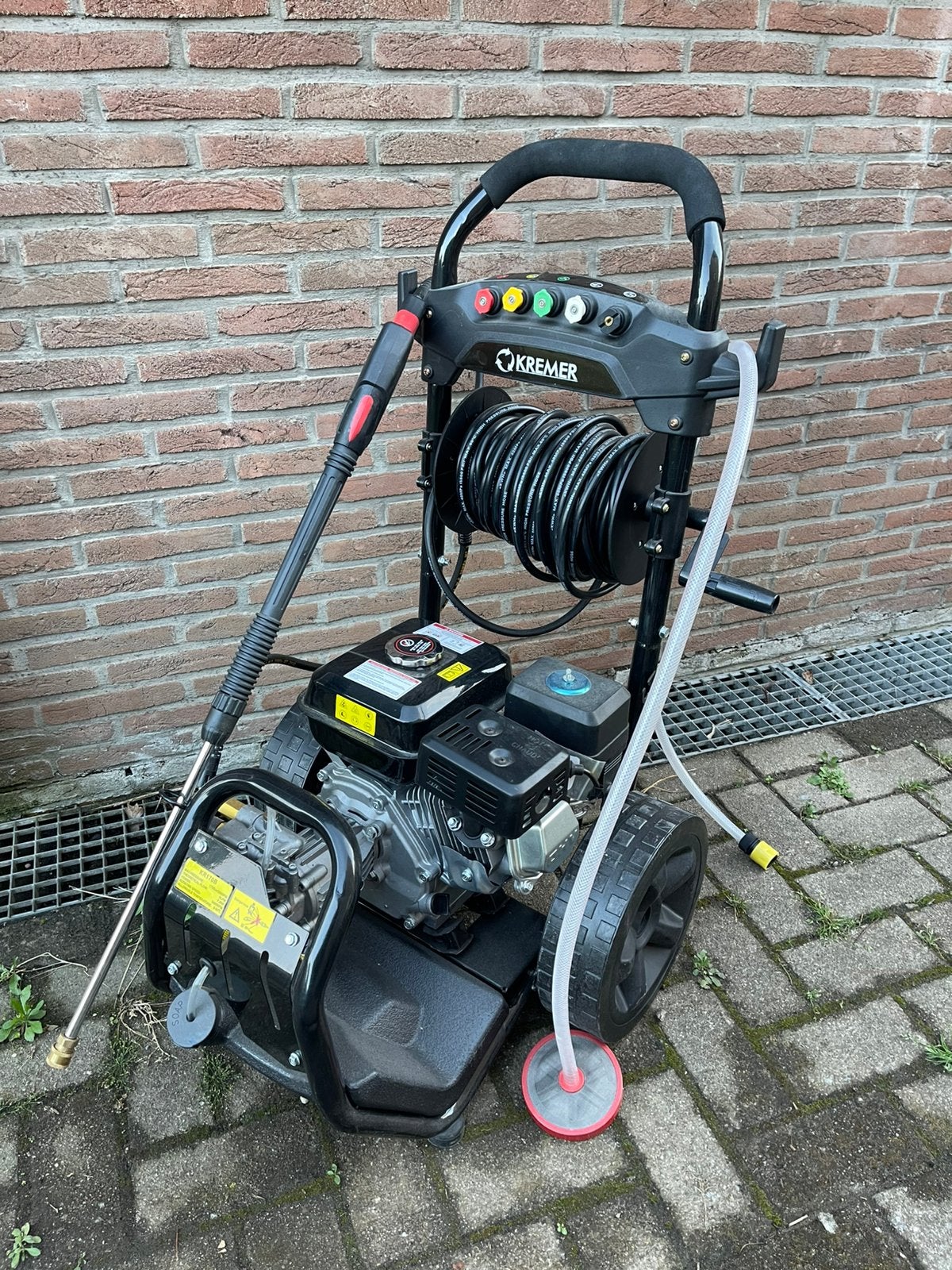Benzine Hogedrukreiniger, Tuin en Terras, Ophalen, Nieuw, Benzine, Met regelbare waterdruk