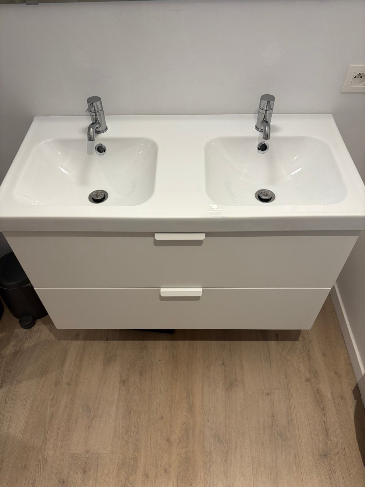 Badkamermeubel met dubbele lavabo, Ophalen, Zo goed als nieuw