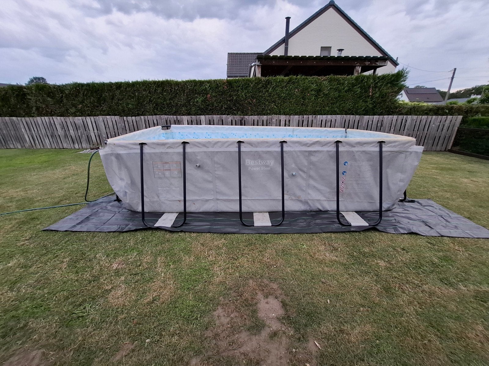 Zwembad 4m op 2m en 1m diep, Tuin en Terras, Zwembaden, Ophalen, Gebruikt, 200 tot 300 cm, 80 tot 120 cm