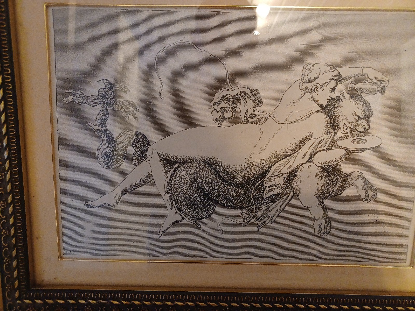 18 e19e gravure erotic inprachtige kader, Enlèvement ou Envoi, Gravure