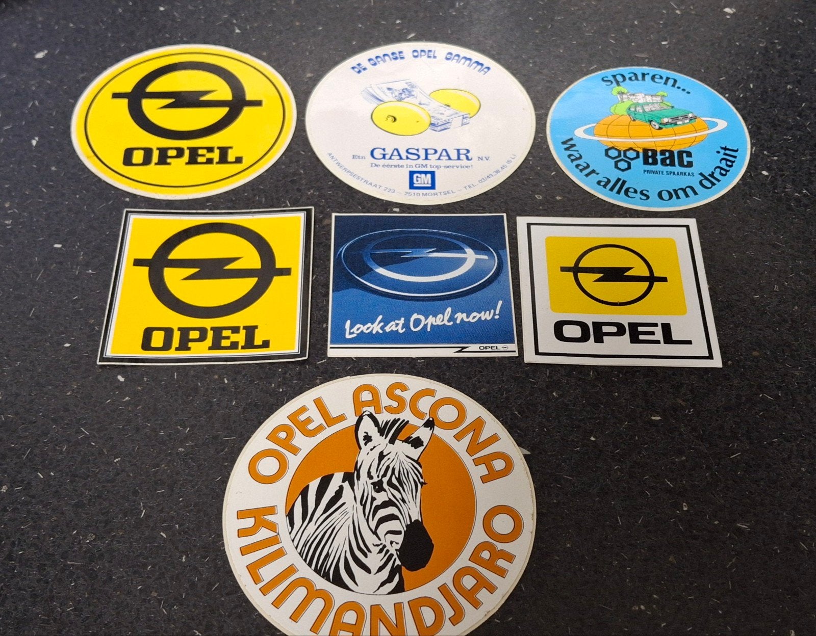 lot vintage stickers auto merk Opel logo, Ophalen of Verzenden, Zo goed als nieuw, Auto of Motor
