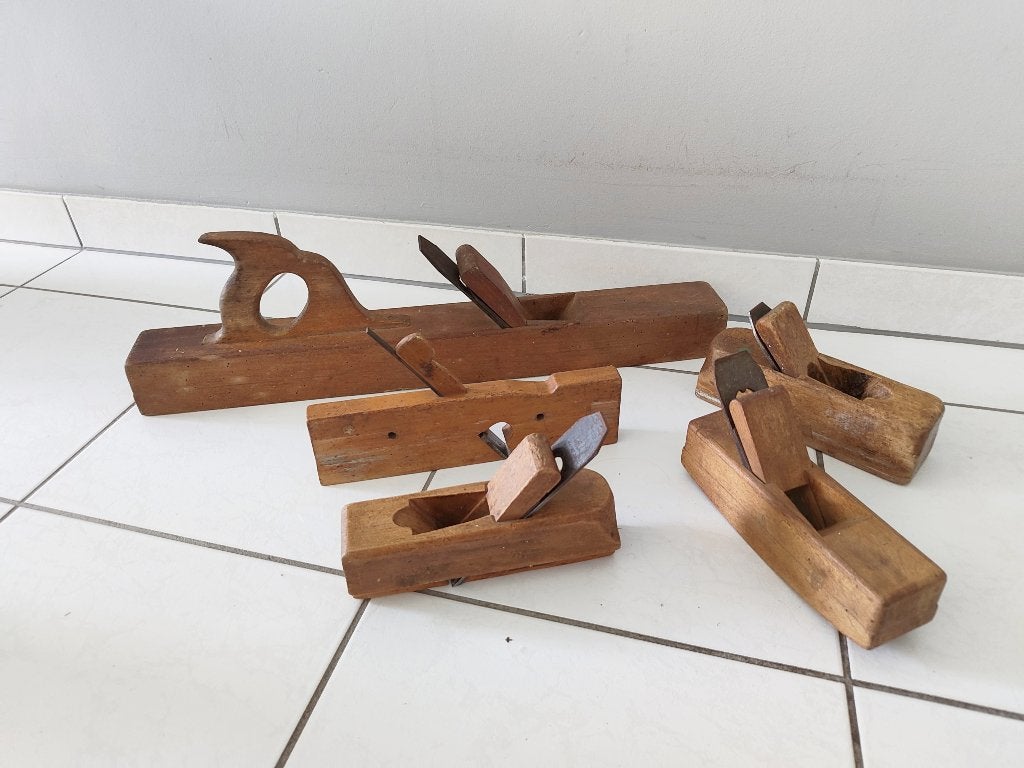 5 antieke schaven, Antiek en Kunst, Antiek | Gereedschap en Instrumenten, Ophalen of Verzenden