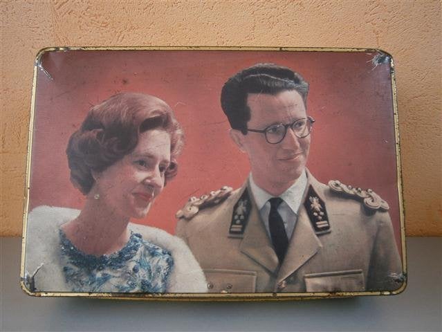 Jacques chocoladeblik Koning Boudewijn & Koningin Fabiola, Collections, Maisons royales & Noblesse, Utilisé, Enlèvement ou Envoi