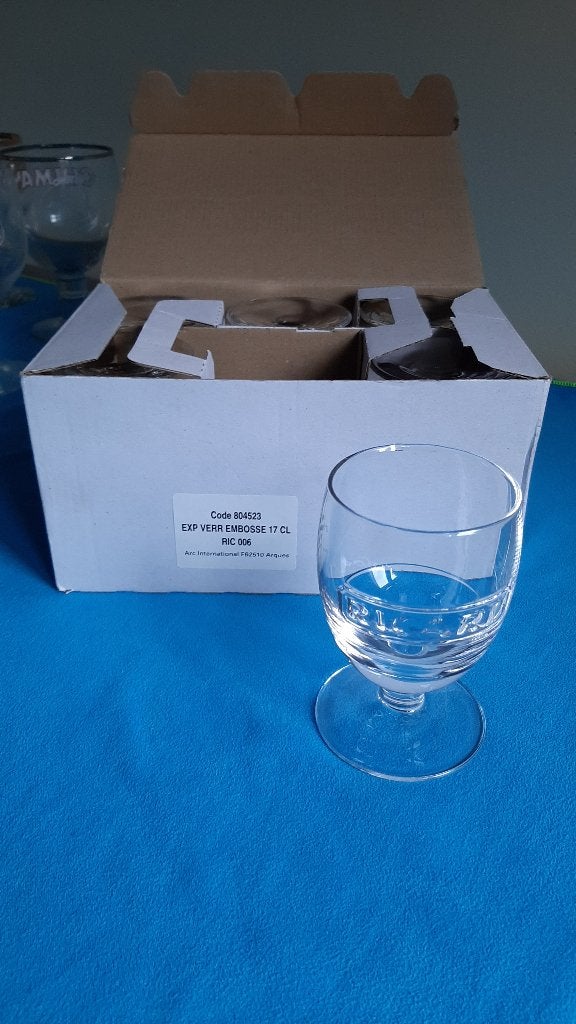 Coffret 6 verres ballon Ricard embossés 17cl – Neufs, Enlèvement, Neuf, Verres et Verres à shot