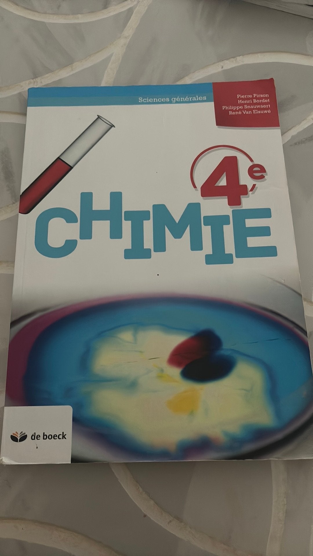 manuel scolaire chimie 4e sciences générales, Enlèvement, Comme neuf, Secondaire, Chimie
