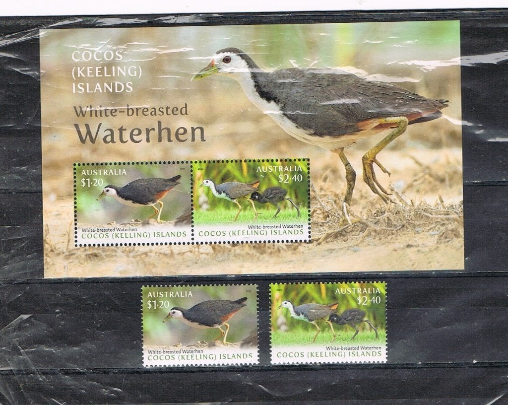 COCOS KEELING ISL.: VOGELS-REEKS + BLOK POSTFRIS-2023, Ophalen of Verzenden, Dier of Natuur