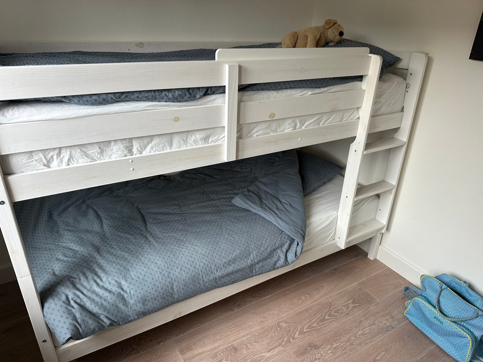 STAPELBED wit PERFECTE STAAT! 100€!, Ophalen, Zo goed als nieuw, Stapelbed