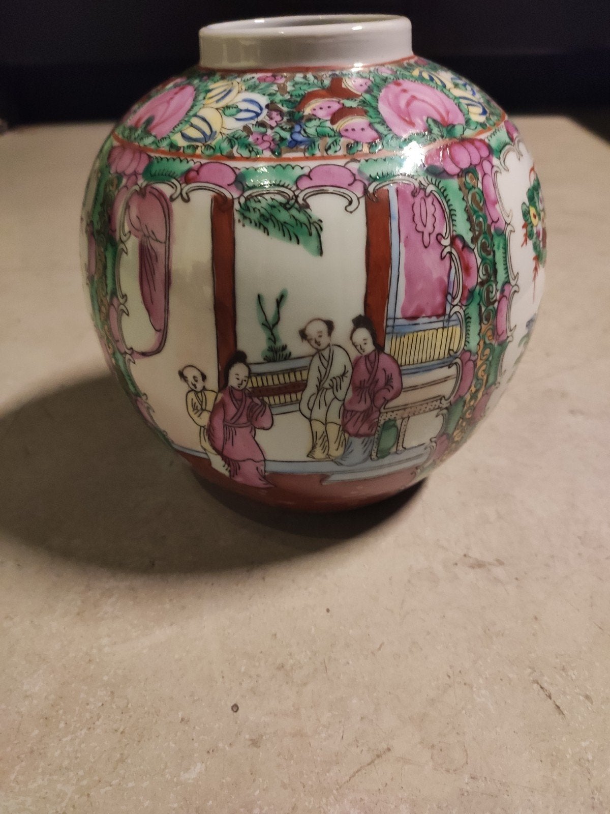 Antieke Chinese gemberpot met handgeschilderde decoratie, Antiek en Kunst, Ophalen of Verzenden
