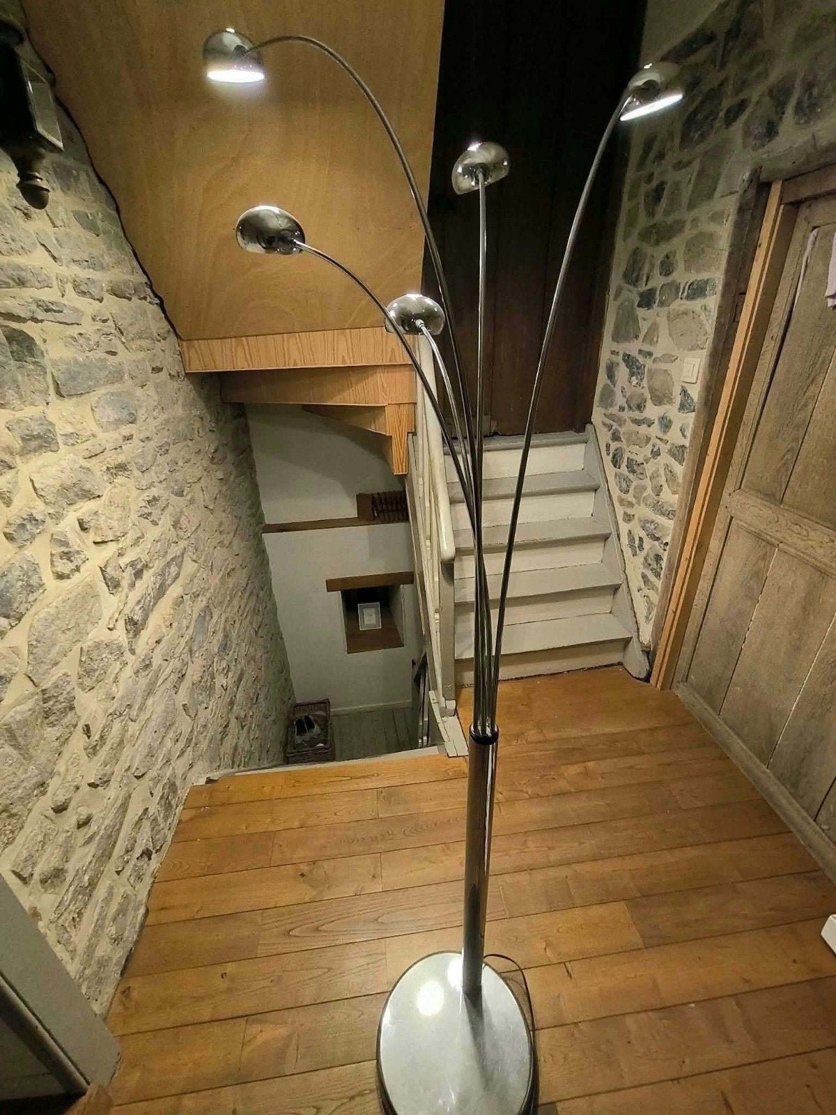 Lampadaire arc design à 5 bras, Deslgn, Enlèvement, Utilisé, 200 cm ou plus