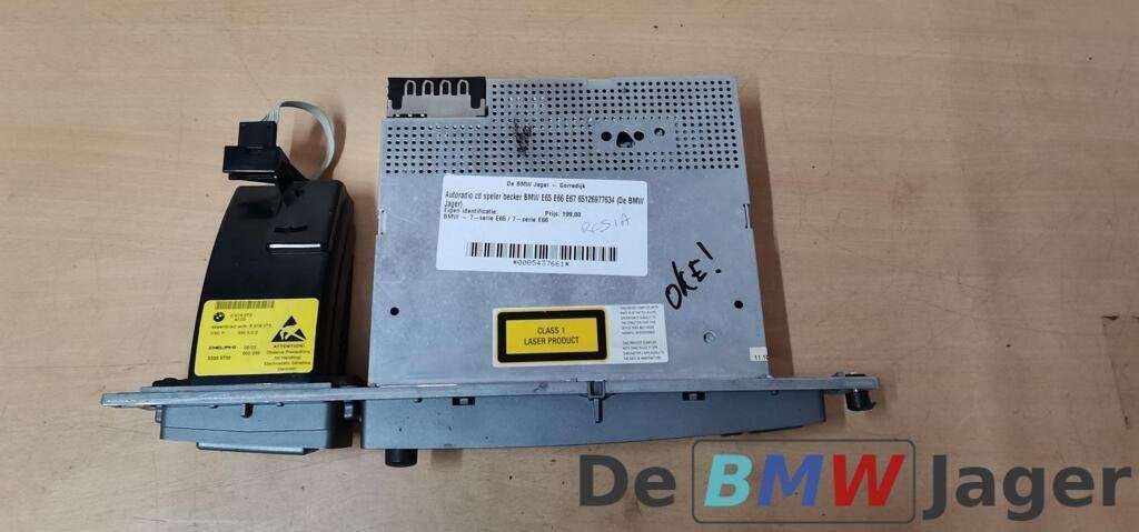 Autoradio cd speler becker BMW E65 E66 E67 65126977634, Autos : Pièces & Accessoires, Enlèvement ou Envoi, Utilisé, BMW, BMW