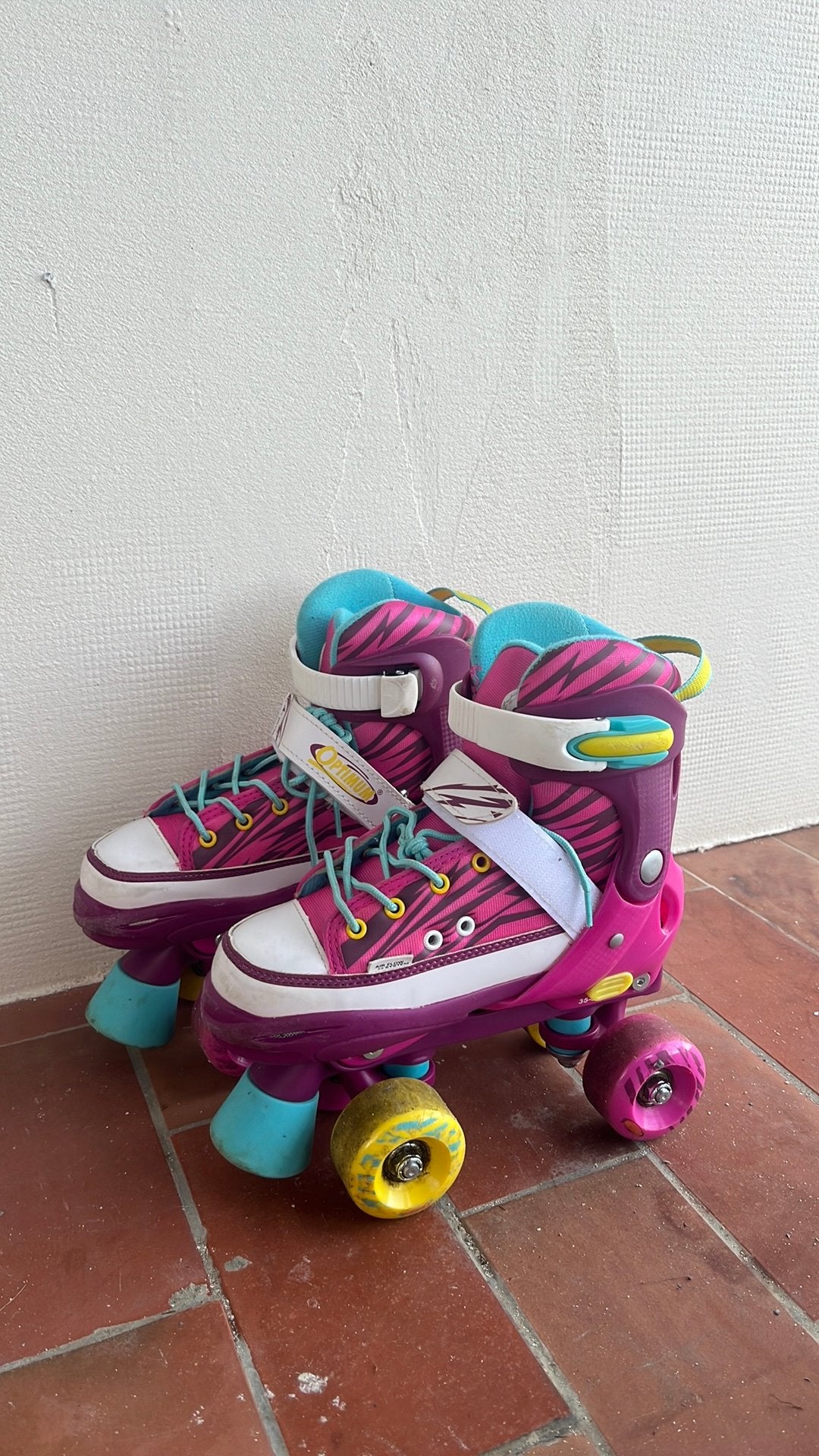 Optimum rolschaats maat 32-35, Kinderen en Baby's, Ophalen, Gebruikt