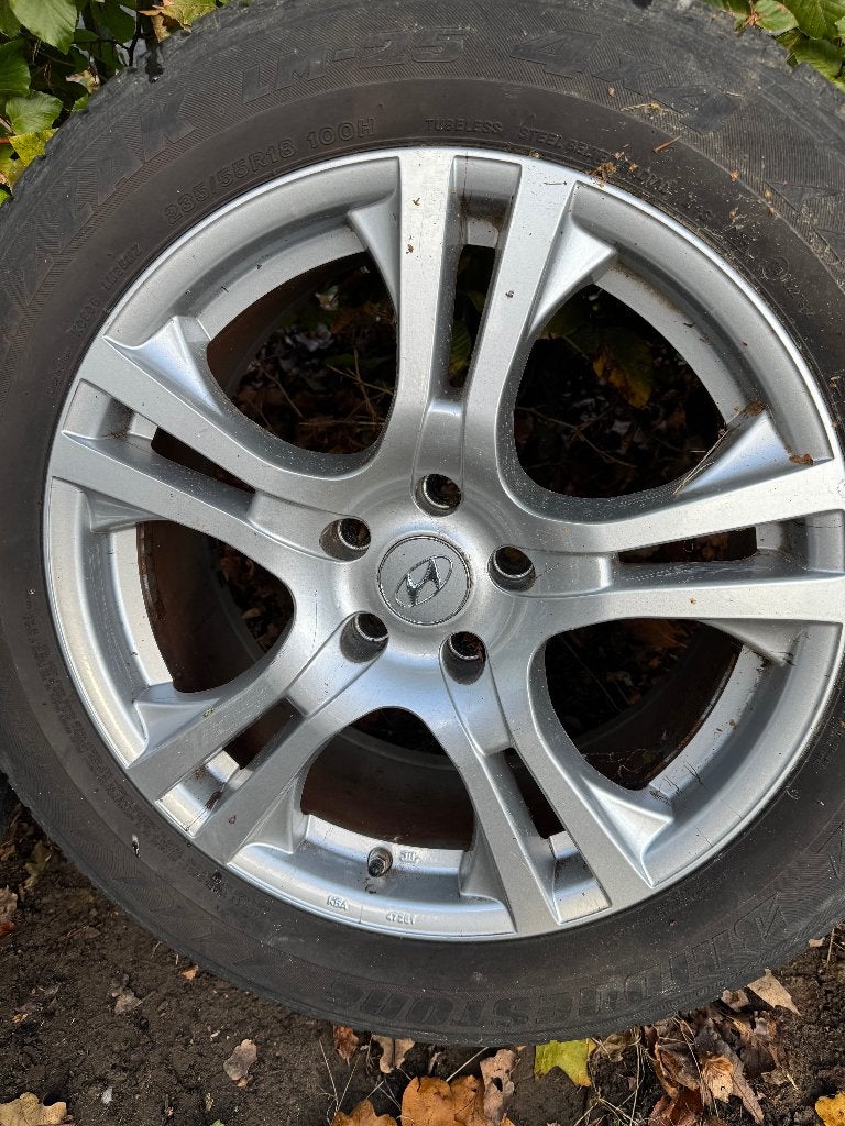 jantes alu et pneus hiver, Ophalen, Gebruikt, Banden en Velgen, Winterbanden