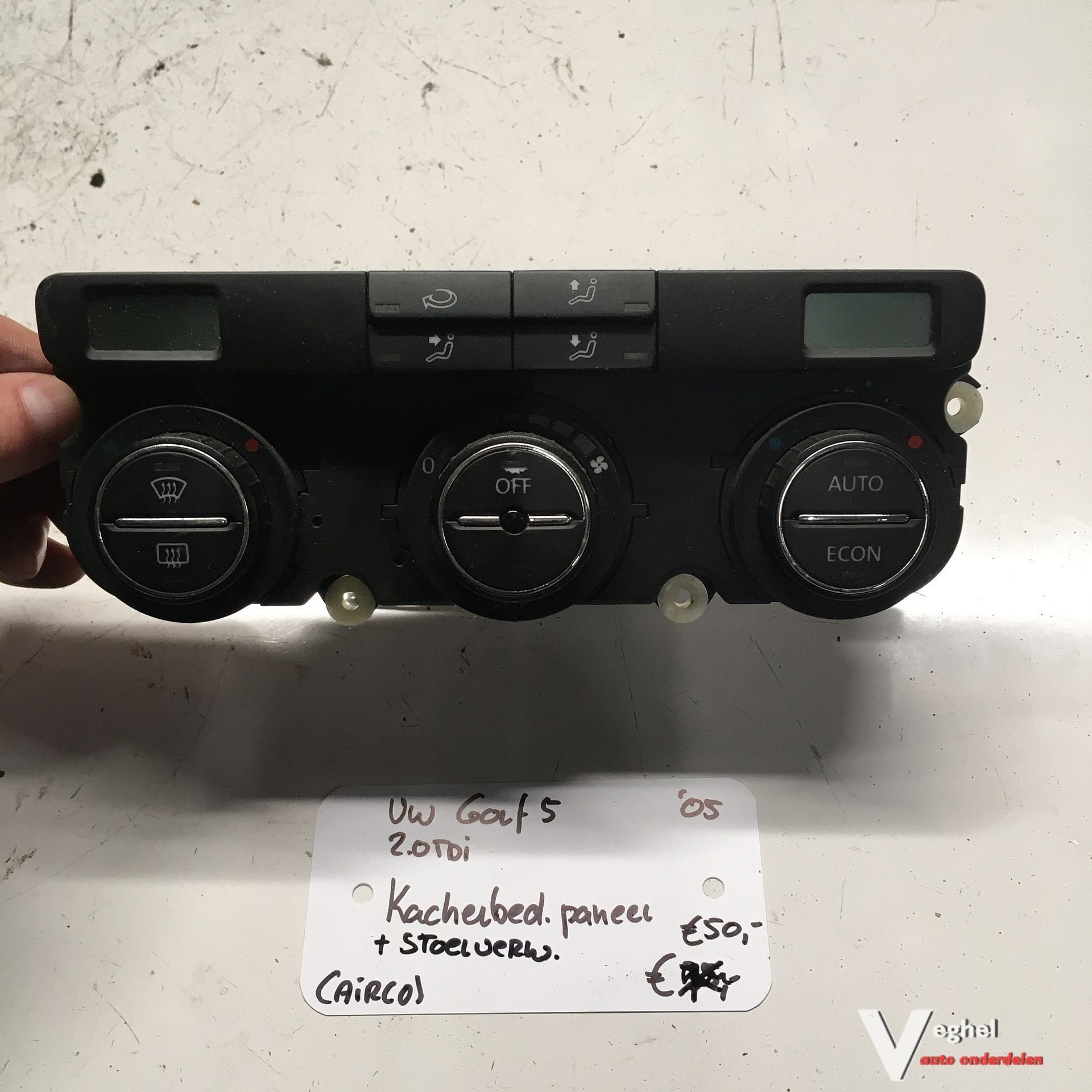 Vw Golf 5 2.0 tdi automaat  2005  Kachelbedieningspaneel ( s, Auto-onderdelen, Gebruikt, -, -, Ophalen of Verzenden