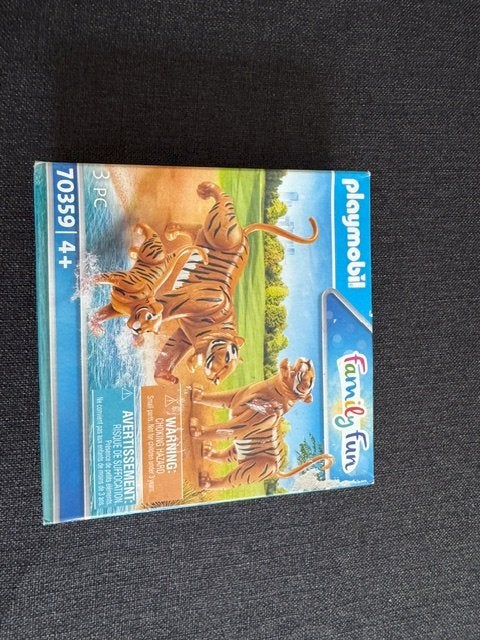 PLAYMOBIL 70359 2 tigres avec bébé — NOUVEAU ET NON OUVERT, Neuf, Enlèvement ou Envoi, Family fun, Kit complet