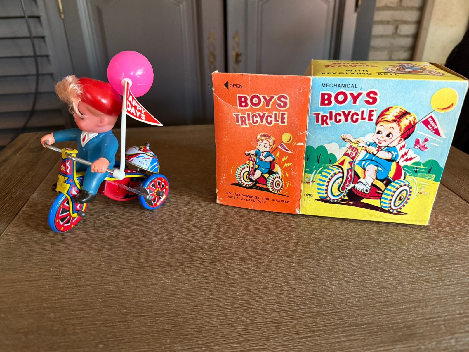 Boys Tricycle Vintage Blik, Ophalen of Verzenden