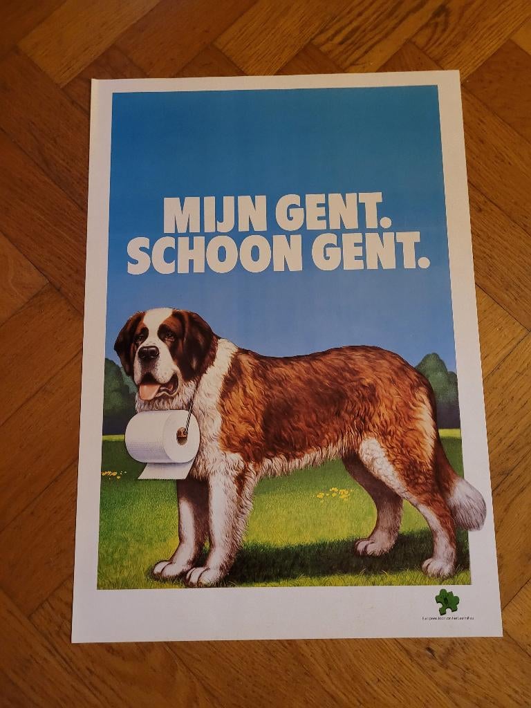 affiche mijn gent , schoon gent, Ophalen, Zo goed als nieuw, Reclame