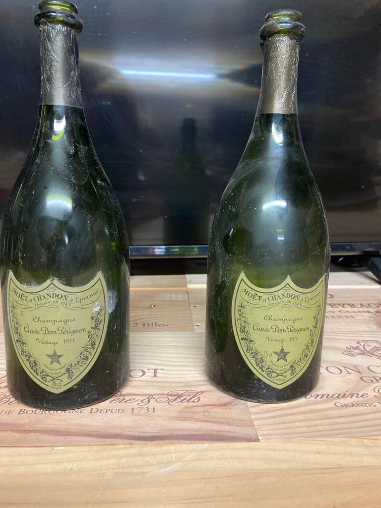 Lege oude flessen dom Perignon, Verzamelen, Ophalen, Zo goed als nieuw