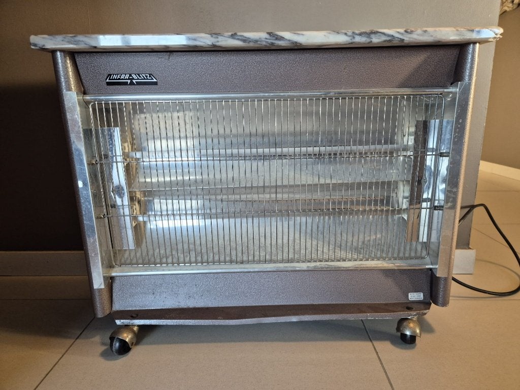Vintage straalkachel van Infrablitz met marmeren plaat, Huis en Inrichting, Ophalen, Gebruikt, Overige soorten, Elektrisch
