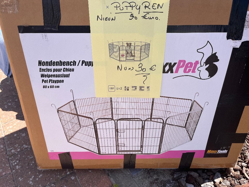 Puppyren, Dieren en Toebehoren, Ophalen, Nieuw, Hondenkennel