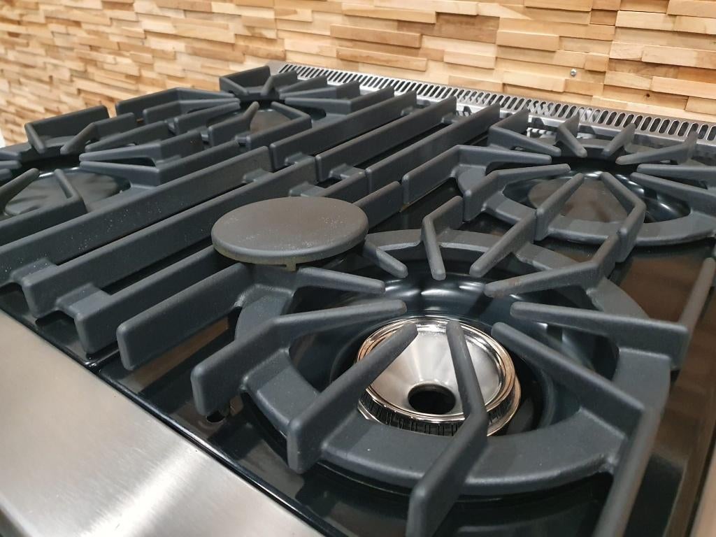 🔥Luxe Viking Fornuis 76cm rvs 4 pits 1 GASOVEN, Ophalen, 60 cm of meer, Zo goed als nieuw, Energieklasse A of zuiniger