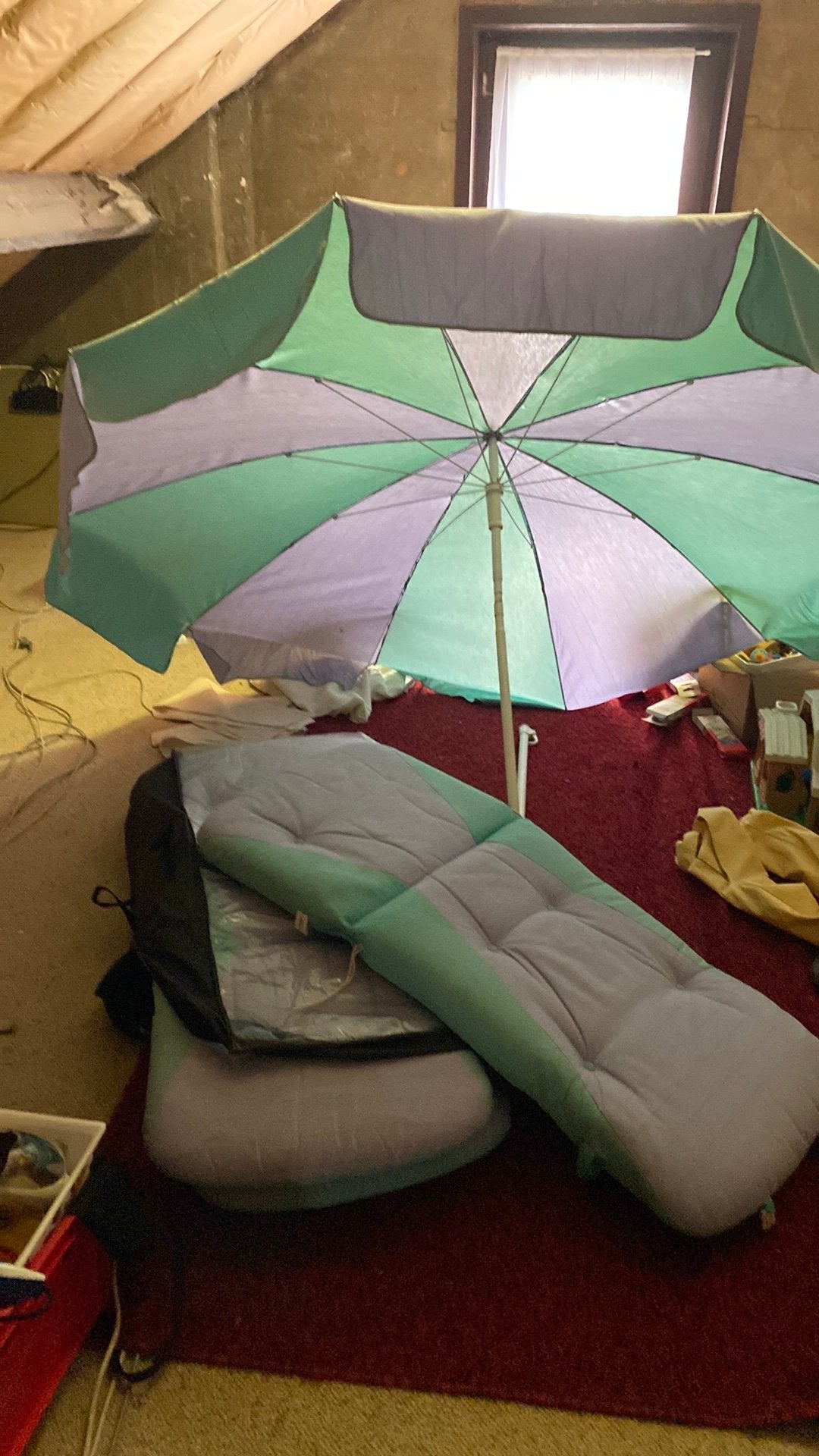 Parasol de jardin élégant et 4 coussins de jardin, Jardin & Terrasse, Enlèvement, Utilisé