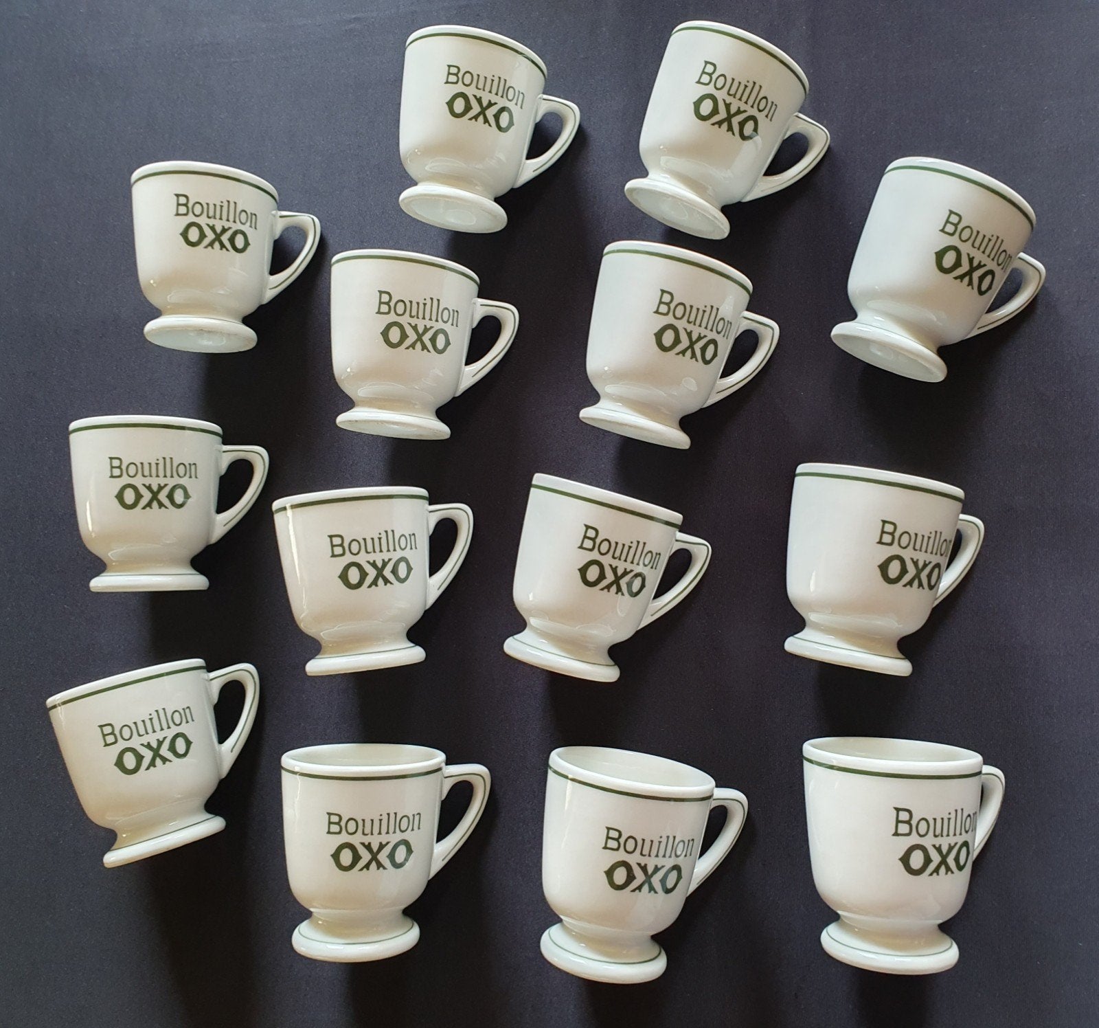 VINTAGE 14 tasses publicitaires Cie Liebig - Bouillon OXO, Antiek en Kunst, Ophalen