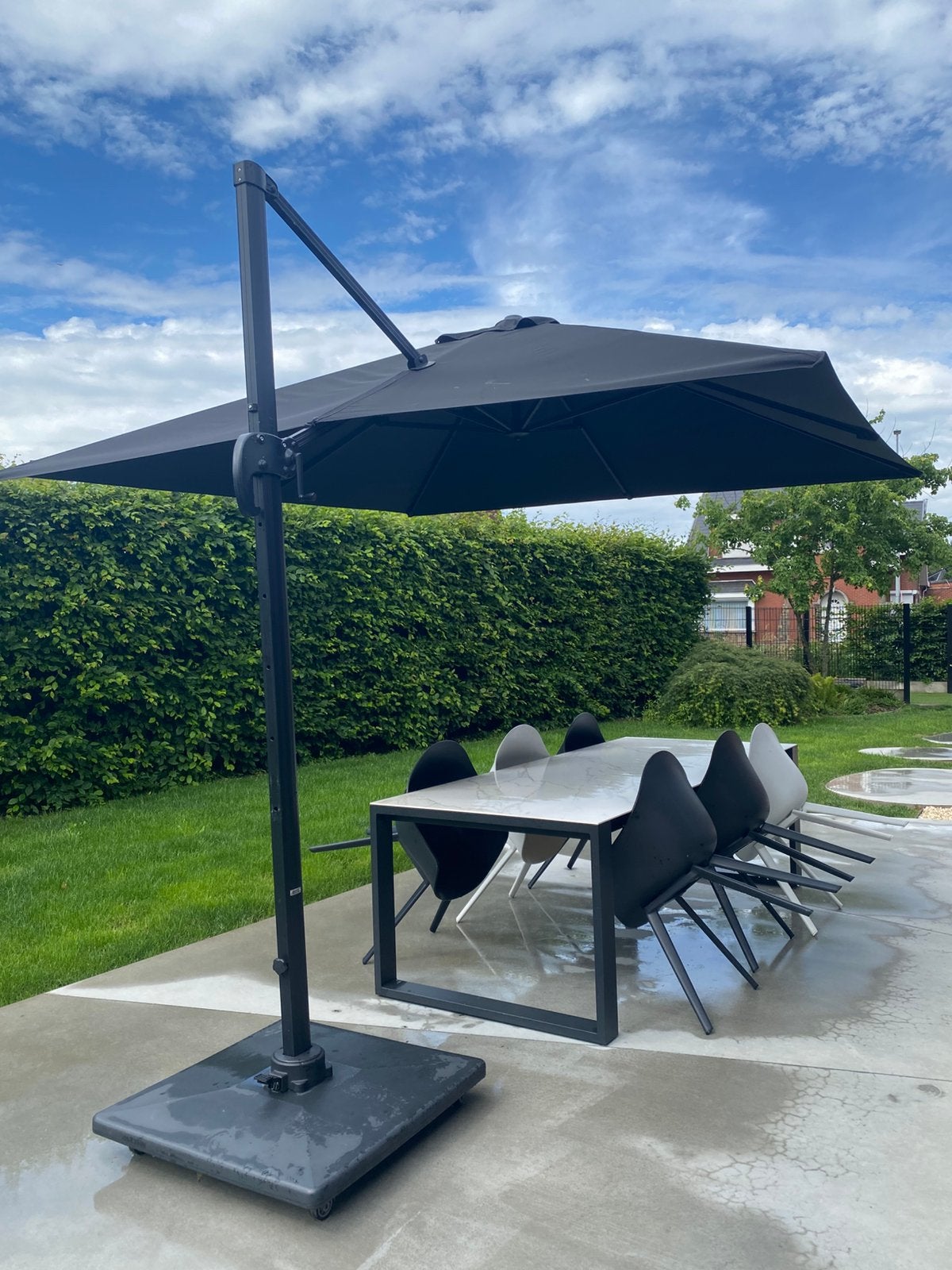 *** VERKOCHT*** Parasol Bristol incl voet op wieltjes, Jardin & Terrasse, Parasols, Enlèvement