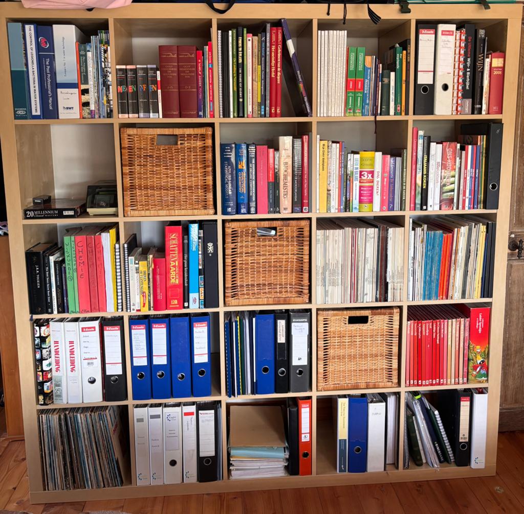 Ikea Kallax boekenrek, Maison & Meubles, Armoires | Bibliothèques, 25 à 50 cm, Avec tablette(s), Cerisier, 150 à 200 cm