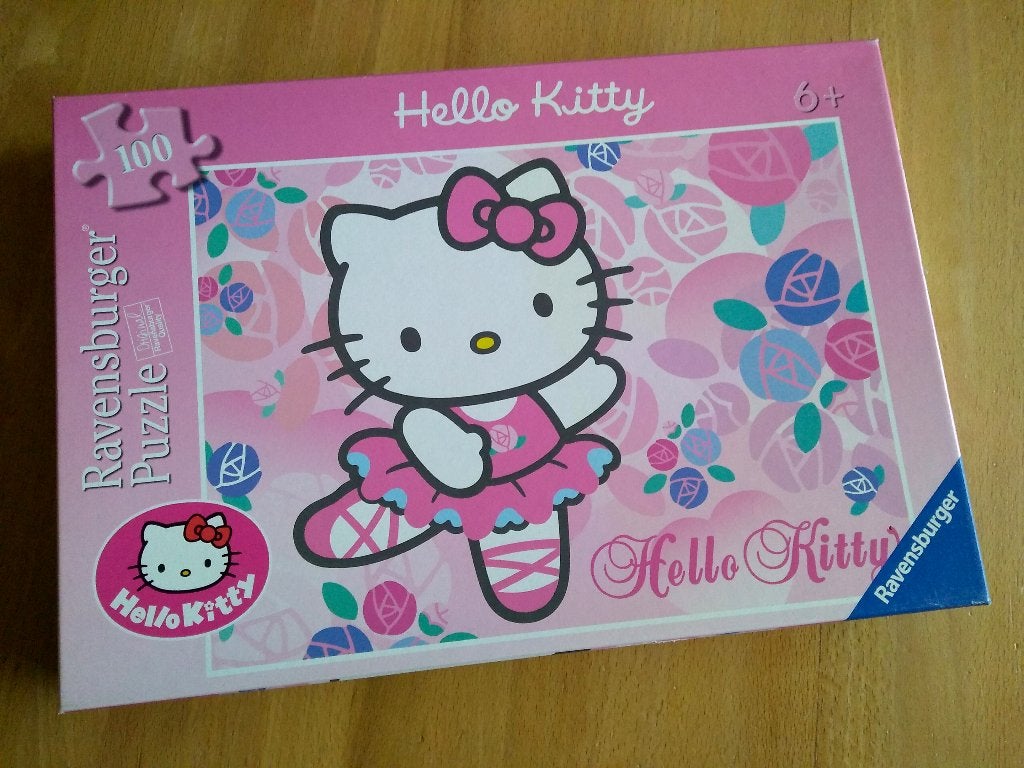 ✪ Puzzel Ravensburger Hello Kitty - 100st, Ophalen of Verzenden, Meer dan 50 stukjes, Zo goed als nieuw