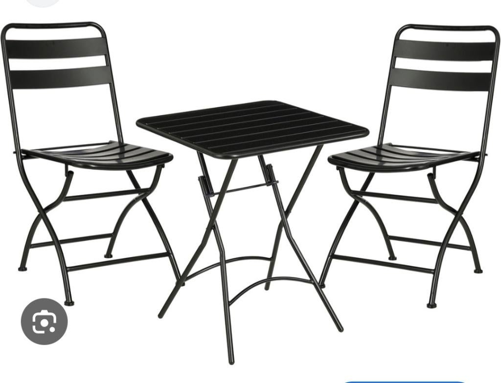 Bistroset nieuw zwart, Verzenden, Nieuw, Tuinset