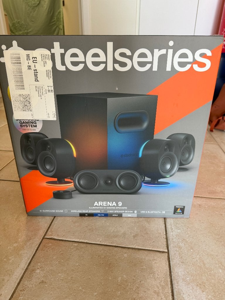 SteelSeries Arena 9 – Gaming 5.1 RGB – Parfait état + boîte, Enlèvement ou Envoi, Comme neuf, Canal audio 5.1, Steelseries