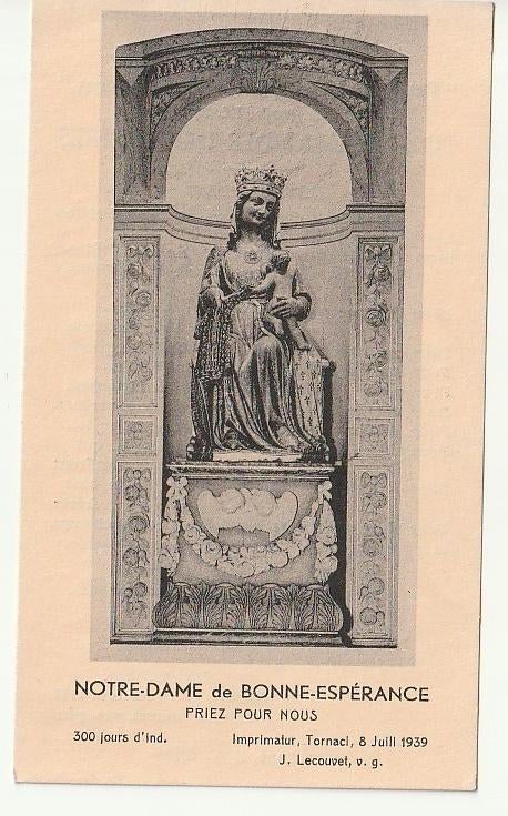 Notre-Dame  Bonne Espérance priez pour nous Moisson Prêtres, Envoi, Image pieuse